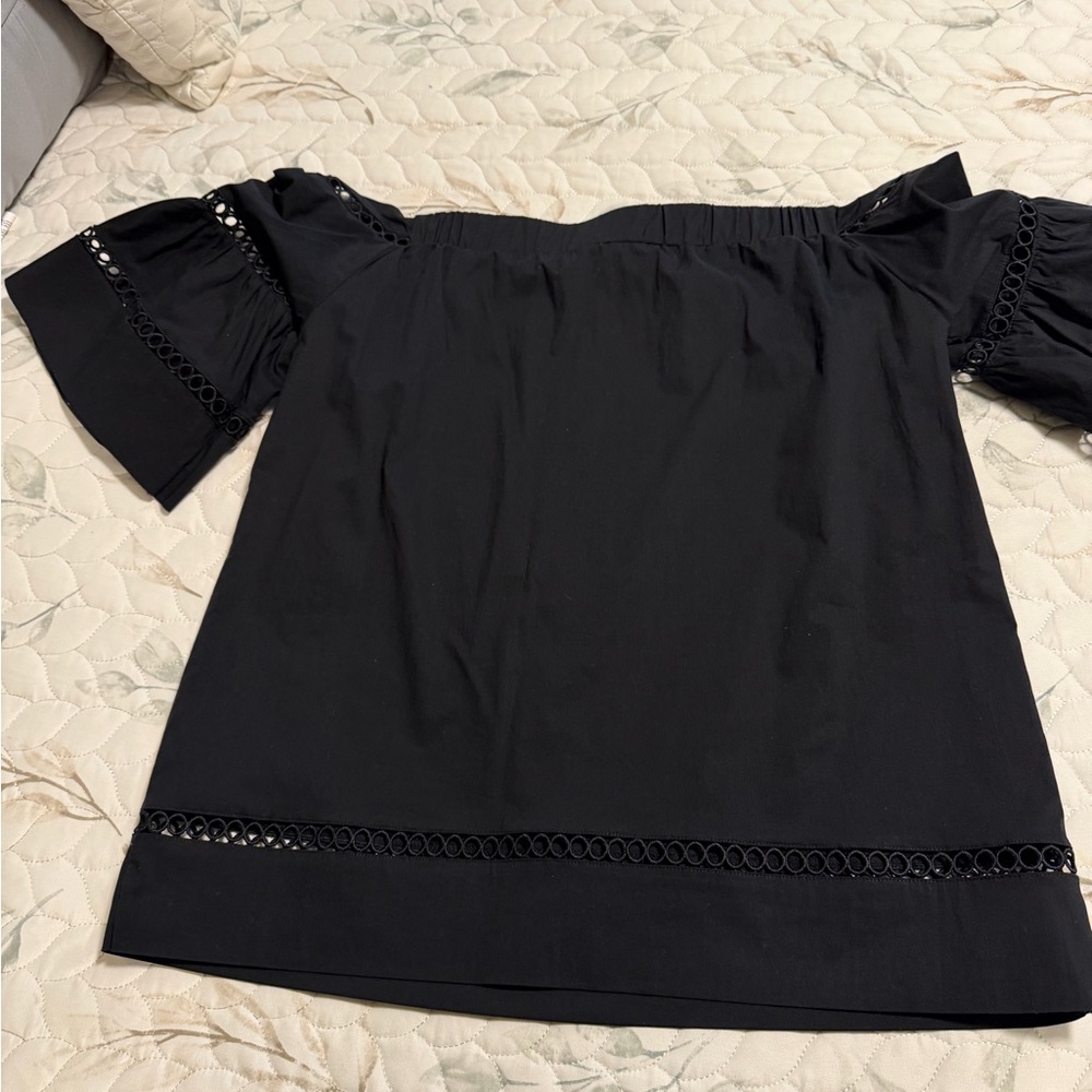 Michael Michael Kors Black Off-Shoulder Top